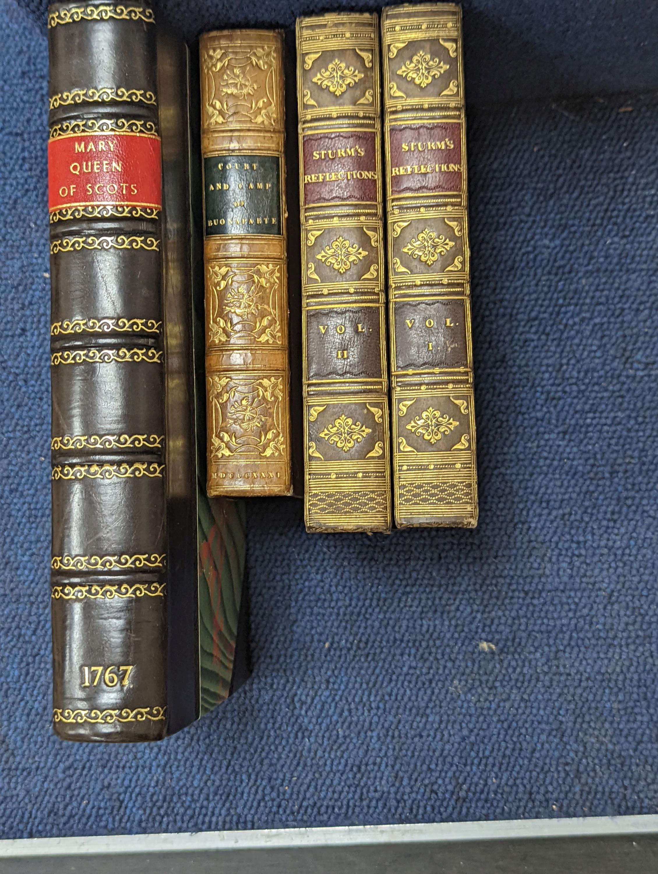 Bindings - Octavo Volumes, various styles in calf and morocco, 18th and 19th century (21 in total)